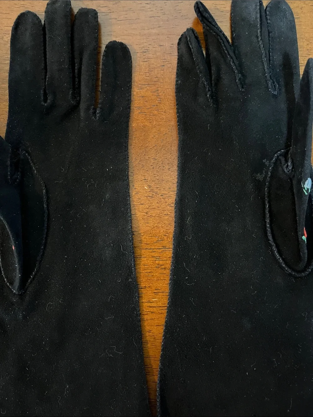 Vintage Embroidered Floral Long Women's Gloves